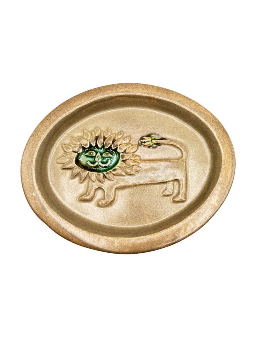 Bennington Pottery Lion Wall Decor Wall Plaque Plate With A Lion Motif